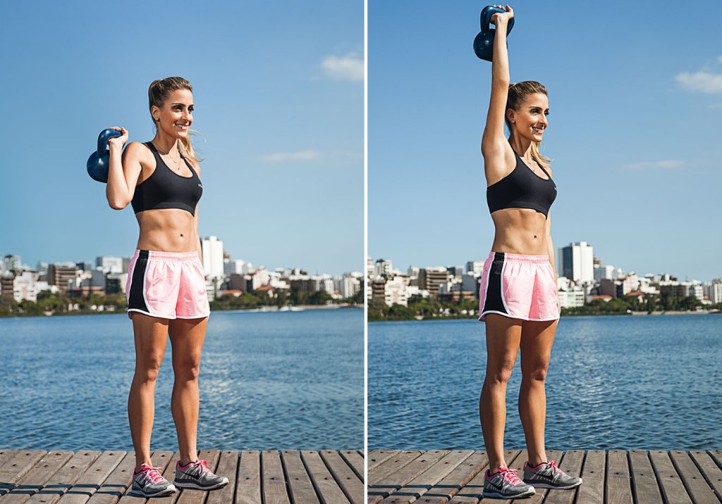 3 exercícios com kettlebell para trabalhar o corpo