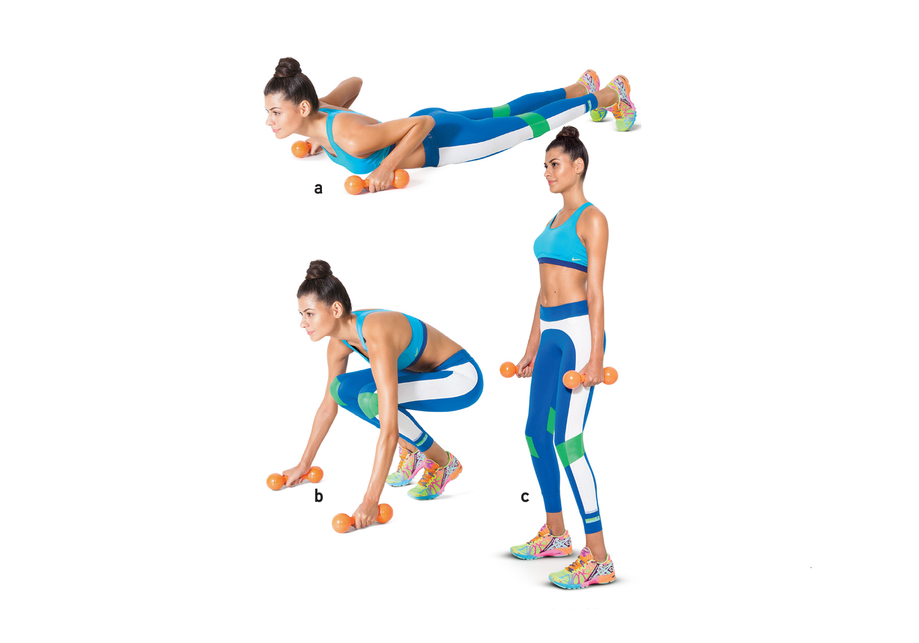 Treino funcional com dois halteres