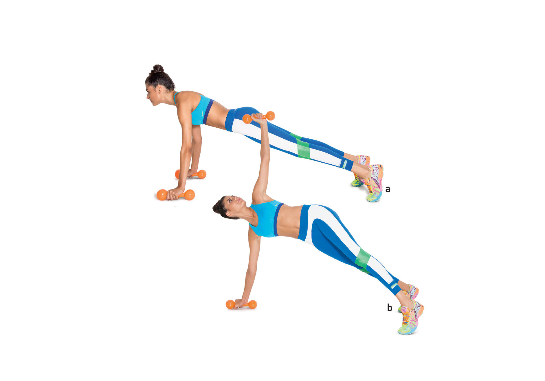 Treino funcional com dois halteres