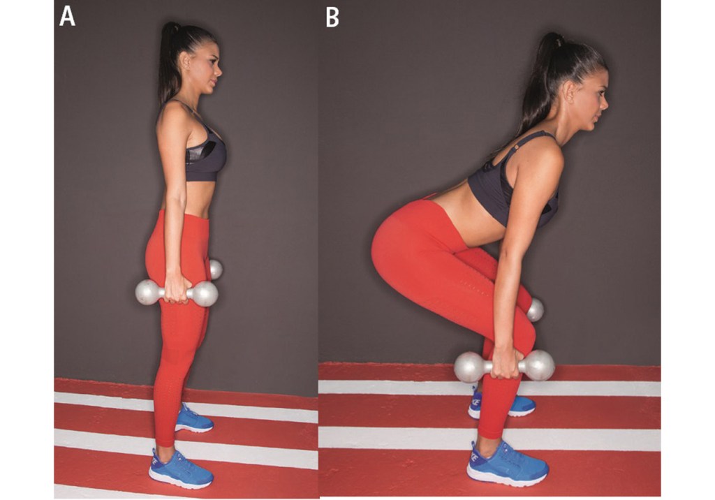 agachamento-com-halter 6 melhores exercícios para aumentar, definir ou diminuir os glúteos