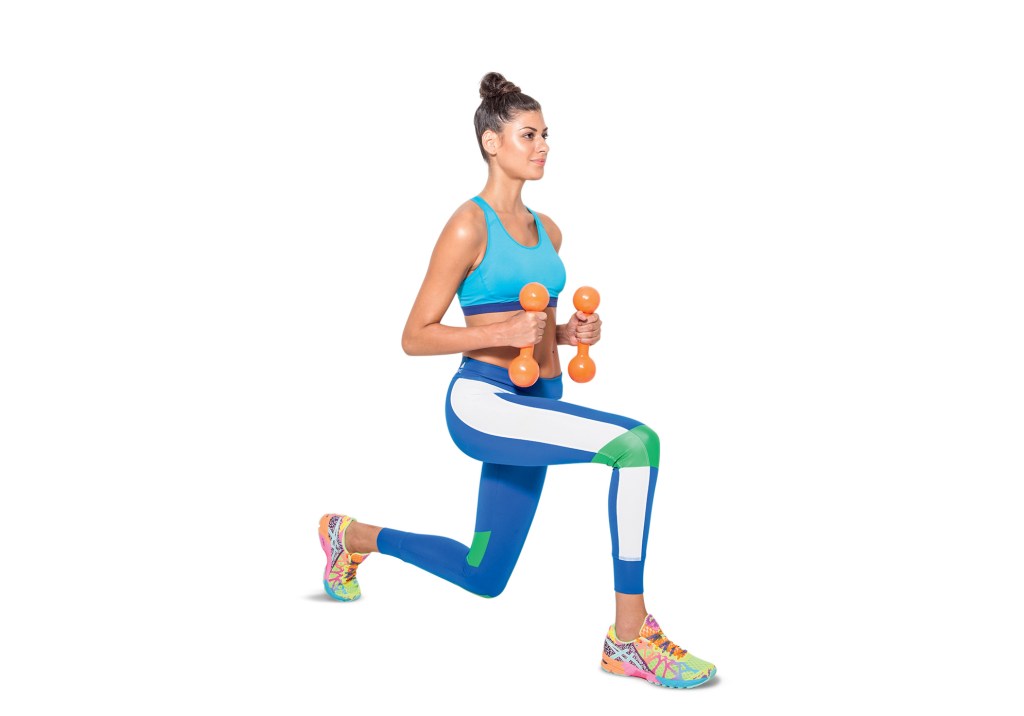 Treino funcional com dois halteres