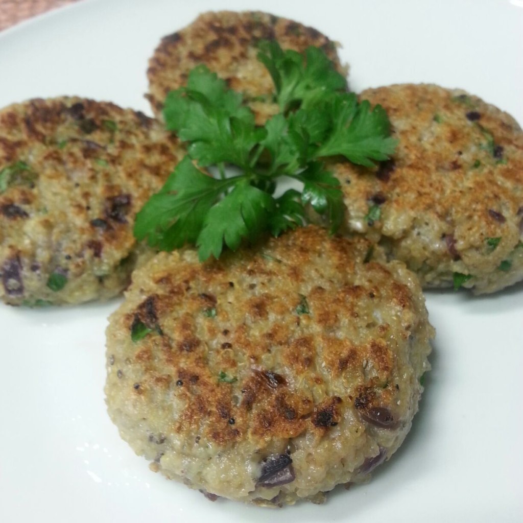 Receita de hambúrguer de quinoa