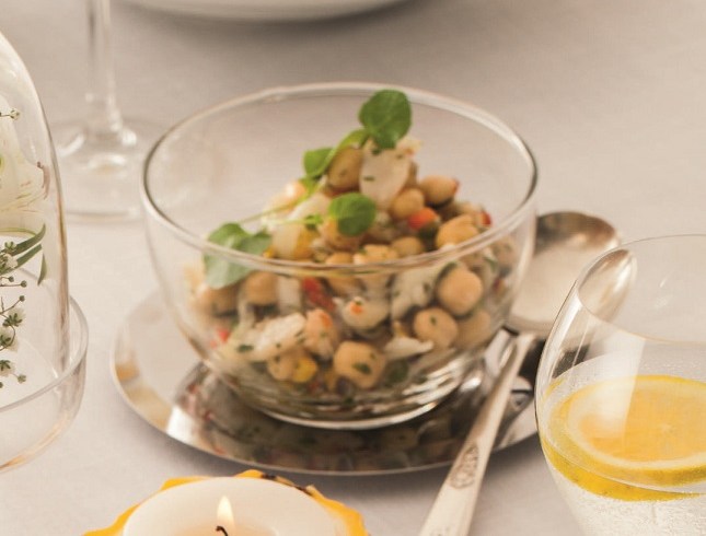 salada Opção de ceia de Natal sem glúten completa