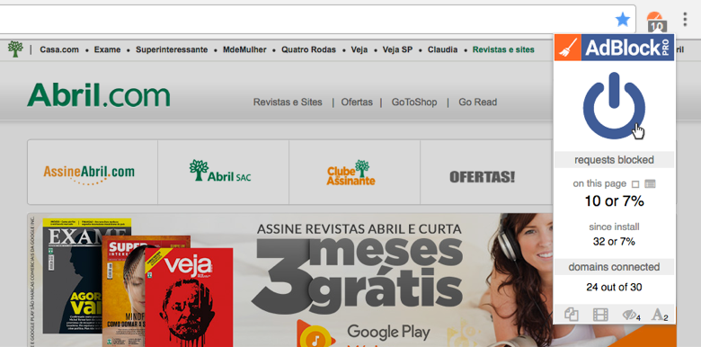 Como desativar o AdBlock