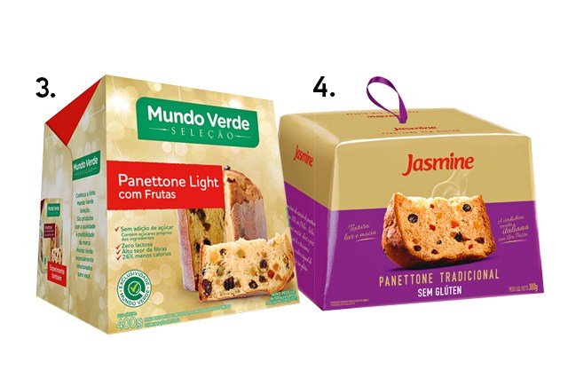 Seleção com 7 chocotones e panetones saudáveis para o Natal