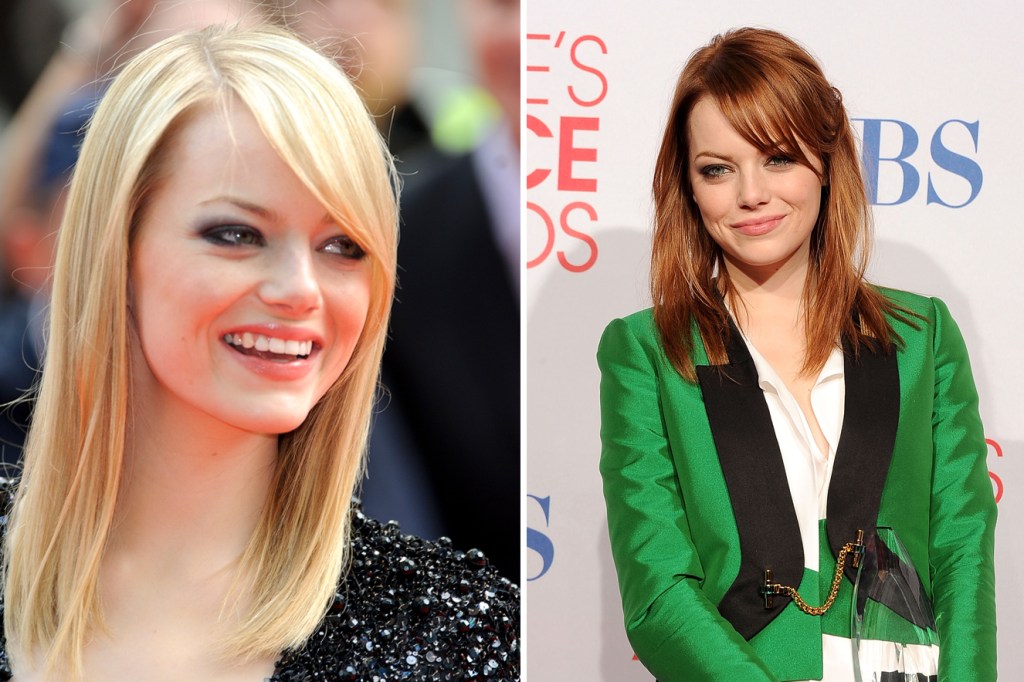 antes-depois-cabelo-emma-stone Cor e textura originais do cabelo de 6 mulheres famosas