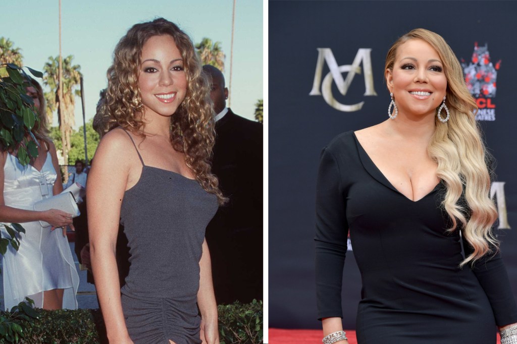 antes-depois-cabelo-mariah-carrey Cor e textura originais do cabelo de 6 mulheres famosas