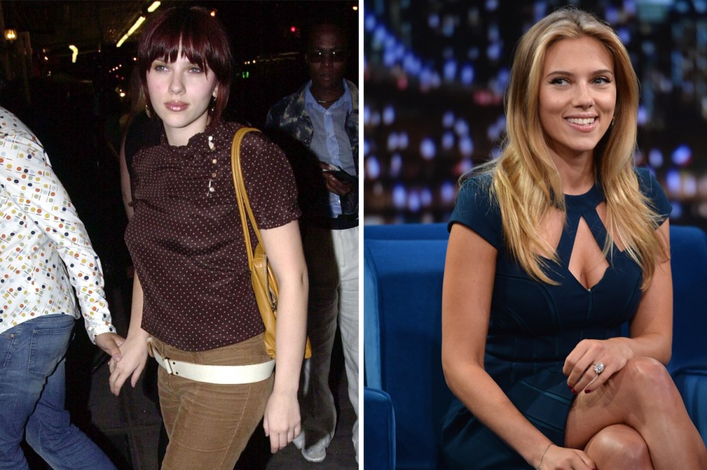 antes-depois-cabelo-scarlett-johansson Cor e textura originais do cabelo de 6 mulheres famosas