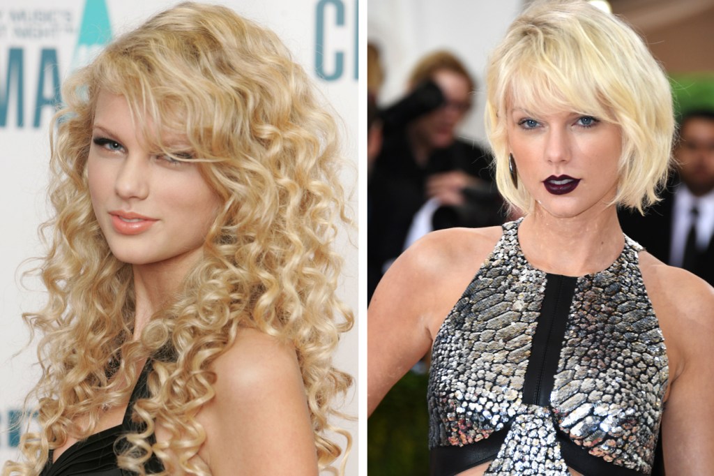 antes-depois-cabelo-taylor-swift Cor e textura originais do cabelo de 6 mulheres famosas