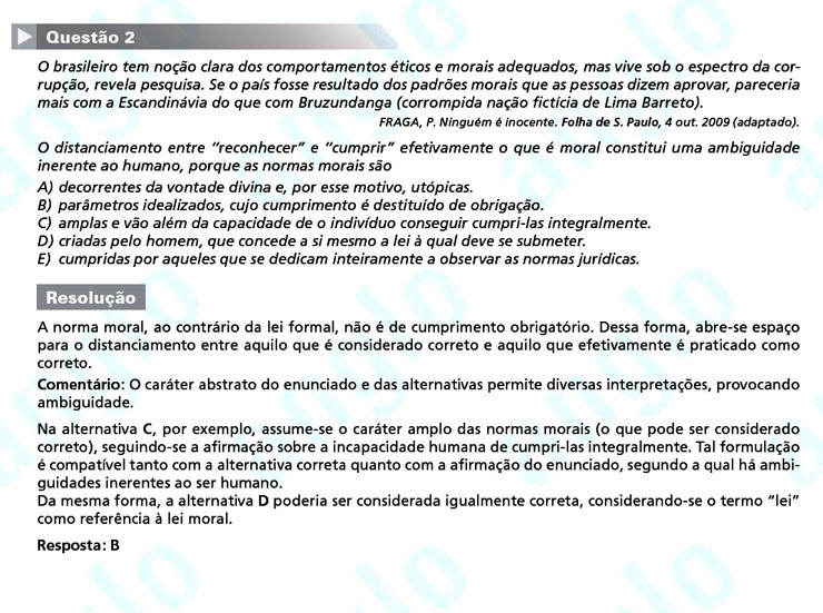 Enem 2011: Quest&atilde;o 2 &ndash; Ci&ecirc;ncias Humanas (prova azul)