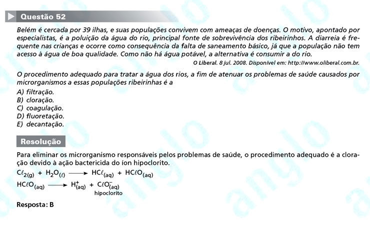 Enem 2011: Questão 52 – Ciências da Natureza (prova azul)