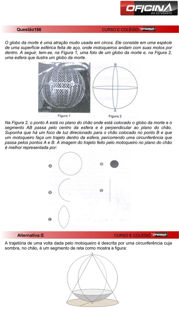 Enem 2012: corre&ccedil;&atilde;o da quest&atilde;o 166