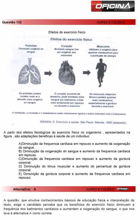 Enem 2012: corre&ccedil;&atilde;o da quest&atilde;o 132