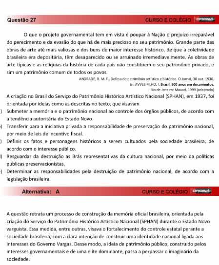 Enem 2012: corre&ccedil;&atilde;o da quest&atilde;o 27