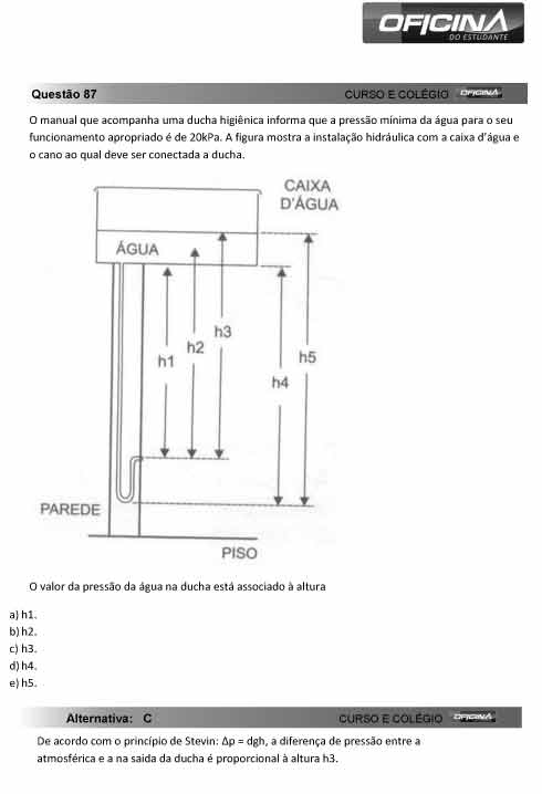 Enem 2012: corre&ccedil;&atilde;o da quest&atilde;o 87