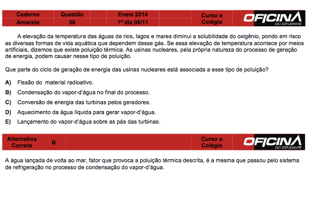 Enem 2014: correção da questão 56