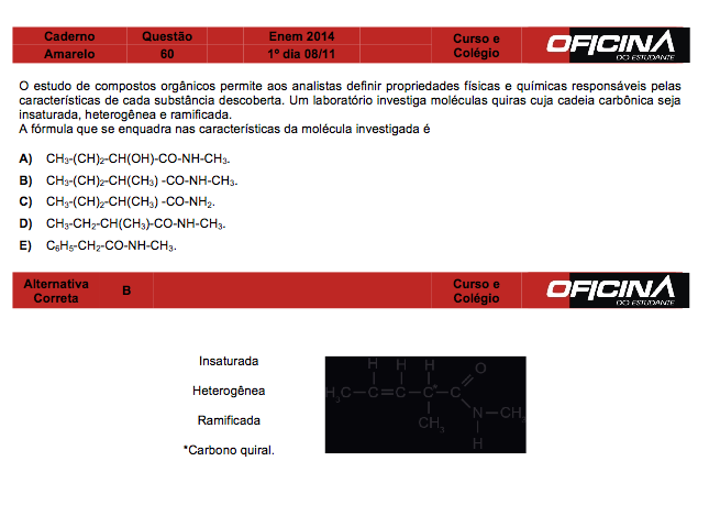 Enem 2014: correção da questão 60
