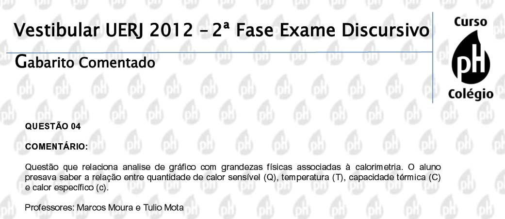 Uerj 2012 &ndash; F&iacute;sica (quest&atilde;o 4)