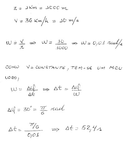 F&iacute;sica &ndash; Velocidade 1 (Fuvest)