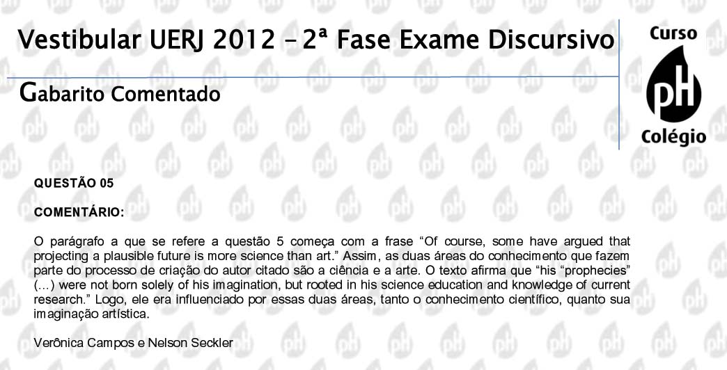 Uerj 2012 &ndash; Ingl&ecirc;s (quest&atilde;o 5)