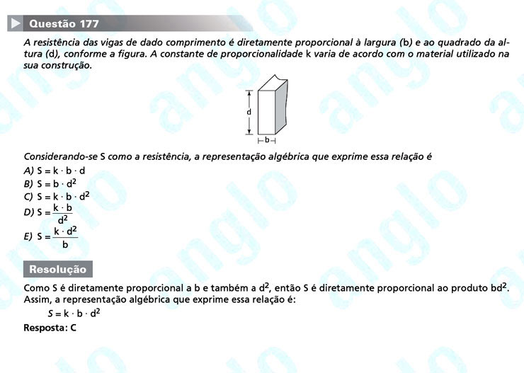 Enem 2011: Quest&atilde;o 177 &ndash; Matem&aacute;tica (prova amarela)