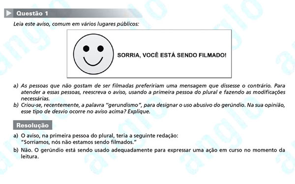 Fuvest 2012: Questão 1 (segunda fase) – língua portuguesa