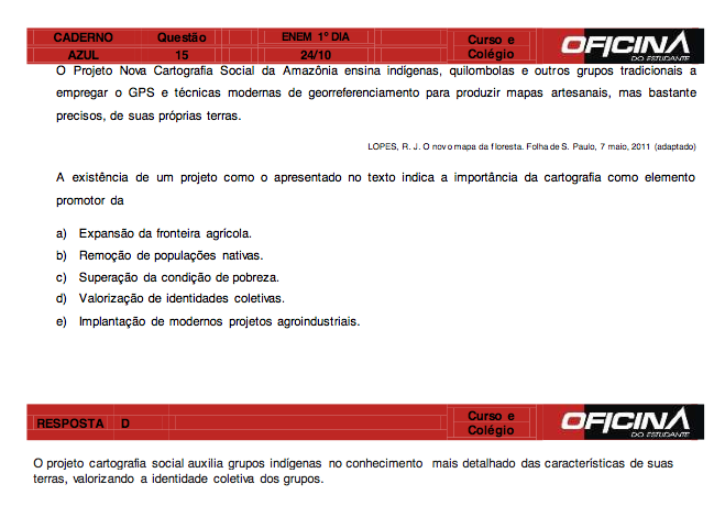 Enem 2015: correção da questão 15