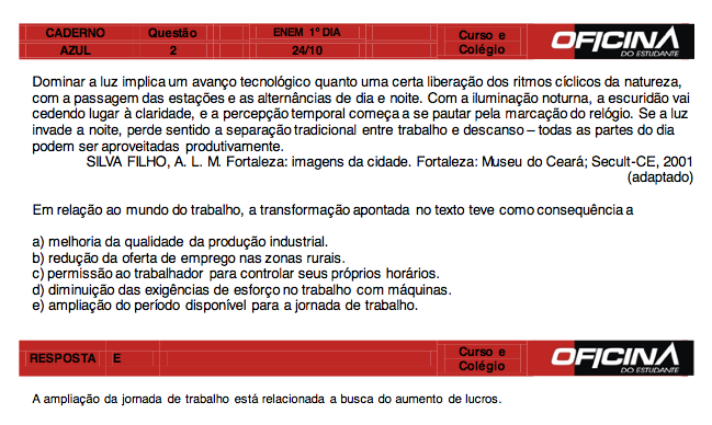 Enem 2015: correção da questão 2