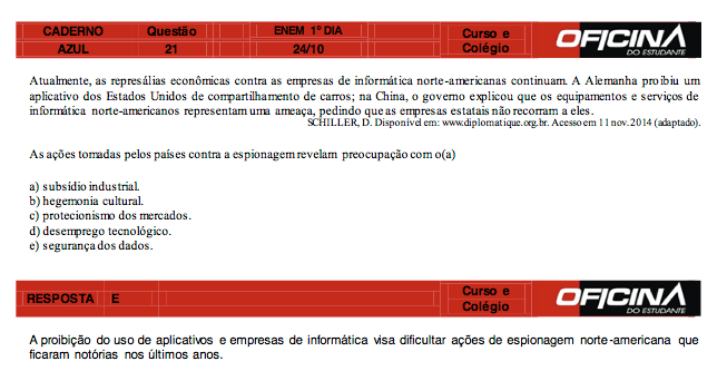 Enem 2015: correção da questão 21