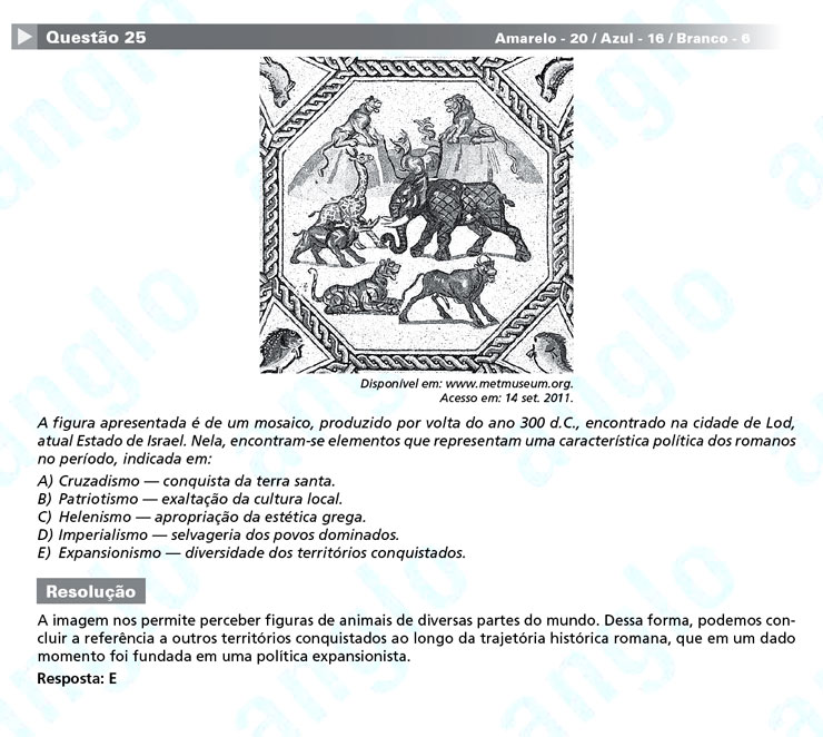 Enem 2012: correção da questão 20