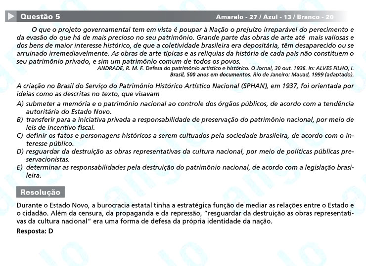 Enem 2012: corre&ccedil;&atilde;o da quest&atilde;o 27