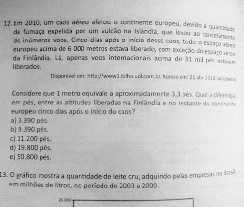 Veja fotos da apostila que teria questões idênticas à do Enem 2011