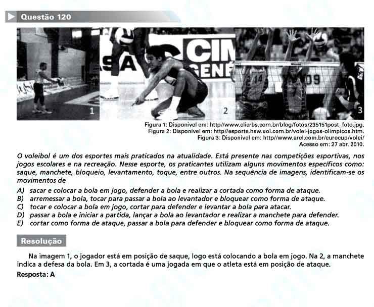 Enem 2010: Questão 120 – Linguagens e Códigos (prova amarela)
