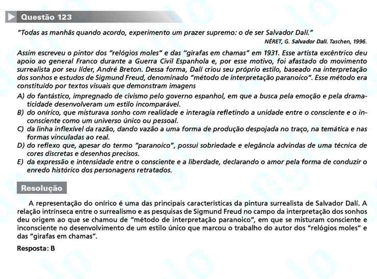 Enem 2010: Quest&atilde;o 123  &ndash; Linguagens e C&oacute;digos (prova amarela)