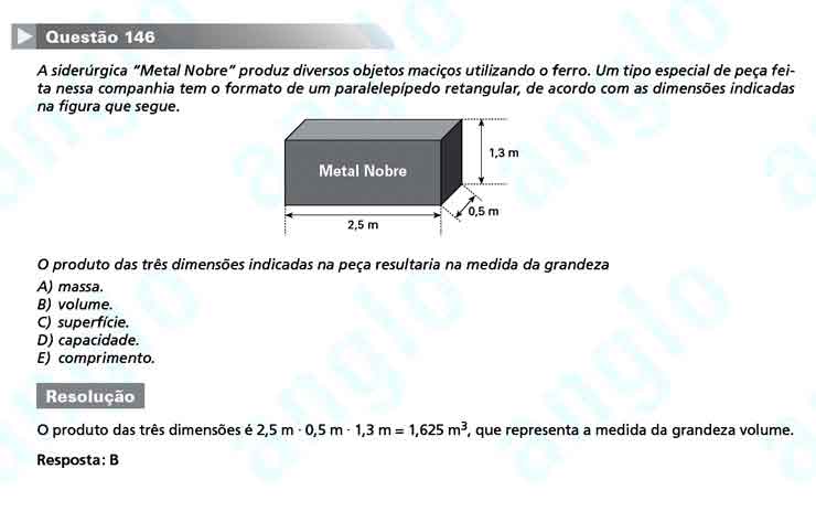Enem 2010: Quest&atilde;o 146 &ndash; Matem&aacute;tica (prova amarela)