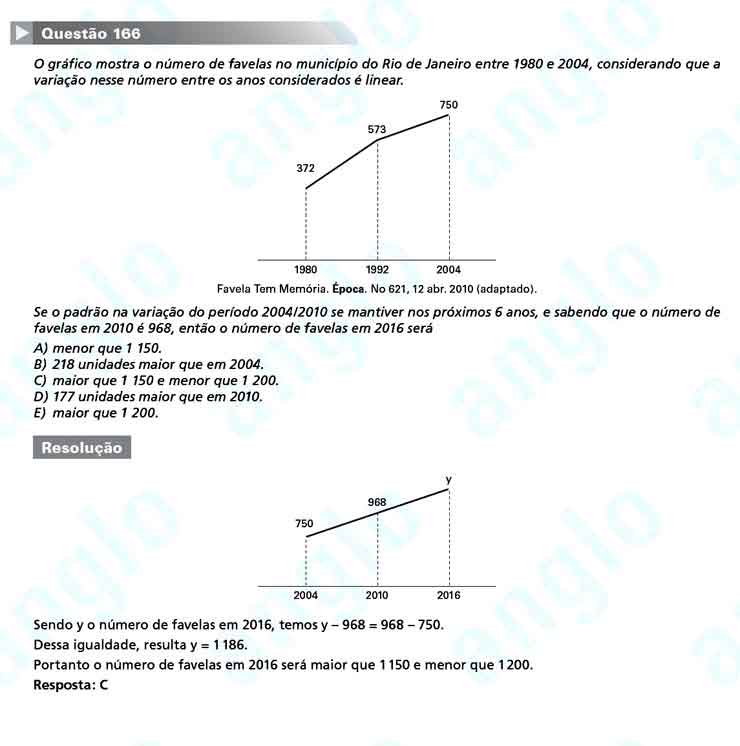 Enem 2010: Quest&atilde;o 166 &ndash; Matem&aacute;tica (prova amarela)