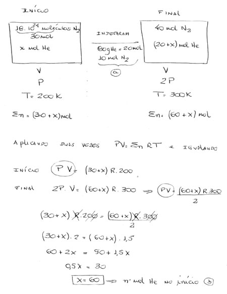 Qu&iacute;mica &ndash; C&aacute;lculo de mol (Gases)