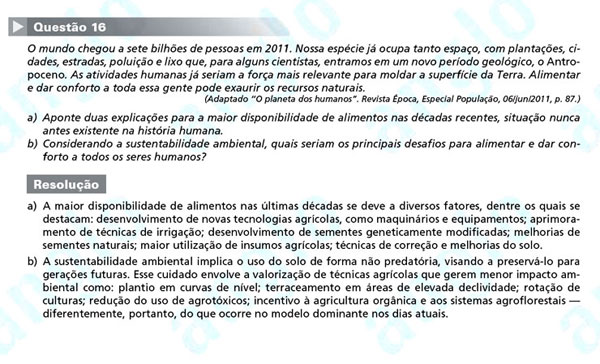 Unicamp 2012: Questão 16 (segunda fase) – Ciências Humanas