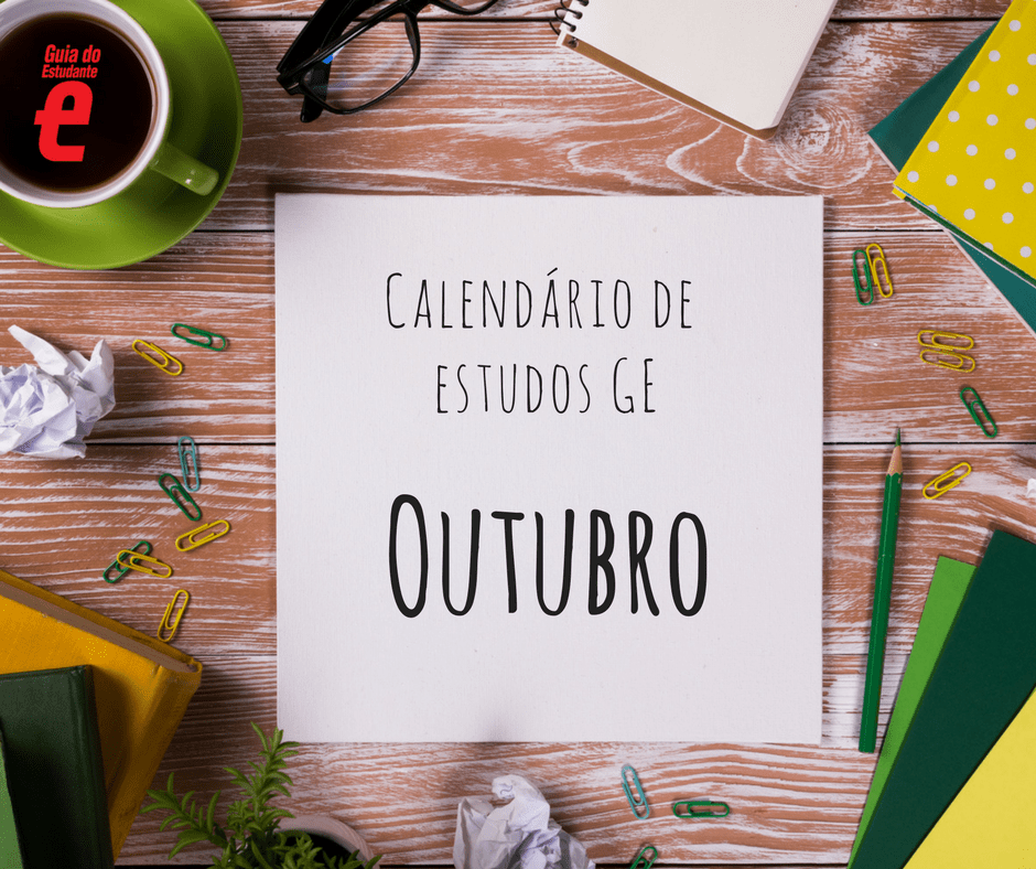 Calendário de estudos 2017: o que estudar em outubro para o Enem