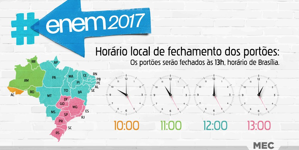 Segunda prova do Enem 2017 começa às 13h deste domingo (12)