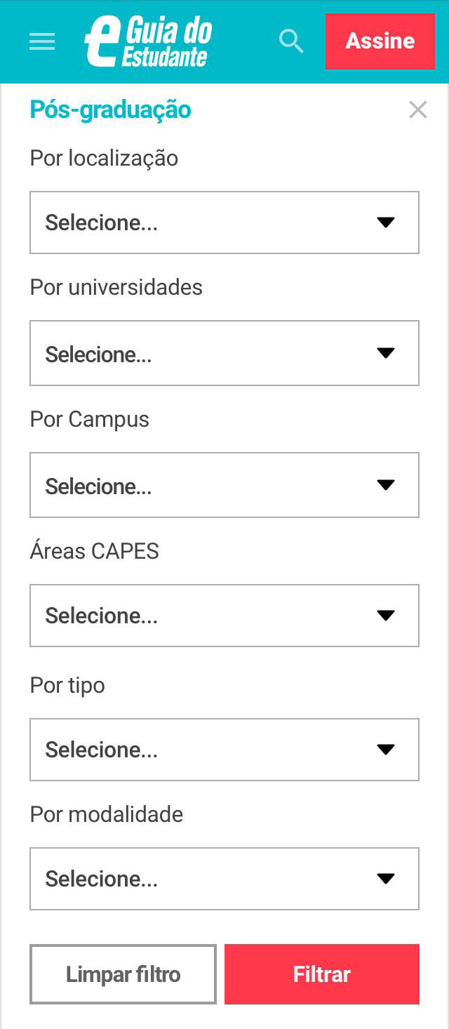 Como usar a busca de cursos do site do Guia do Estudante