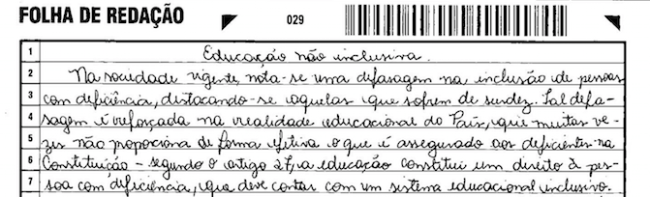 Veja redações com notas altas no Enem 2017