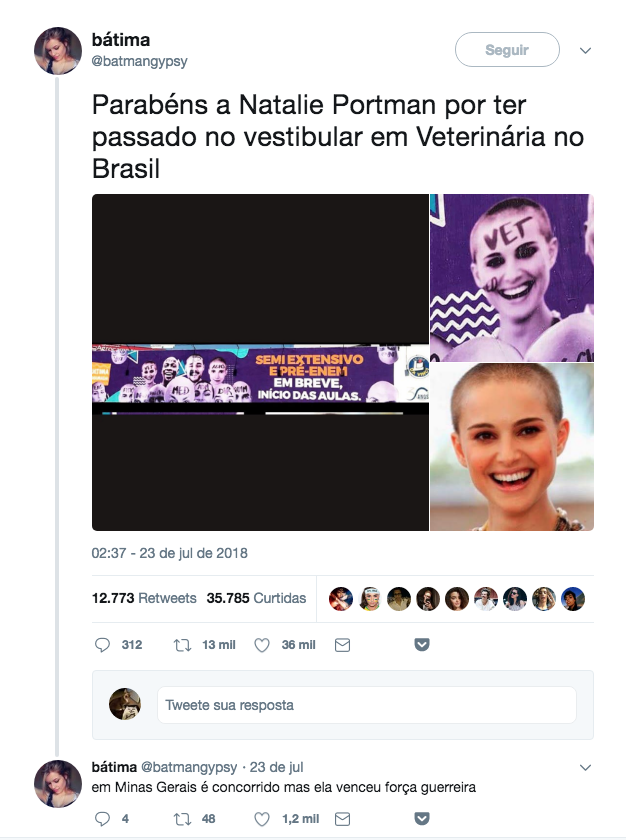 Natalie Portman passou em Veterinária?