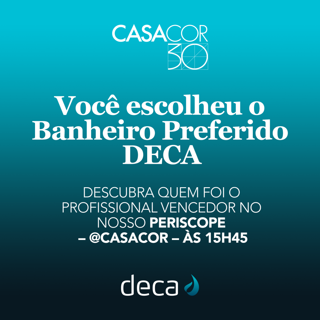 Confira ao vivo o grande vencedor do concurso Meu Banheiro Preferido!