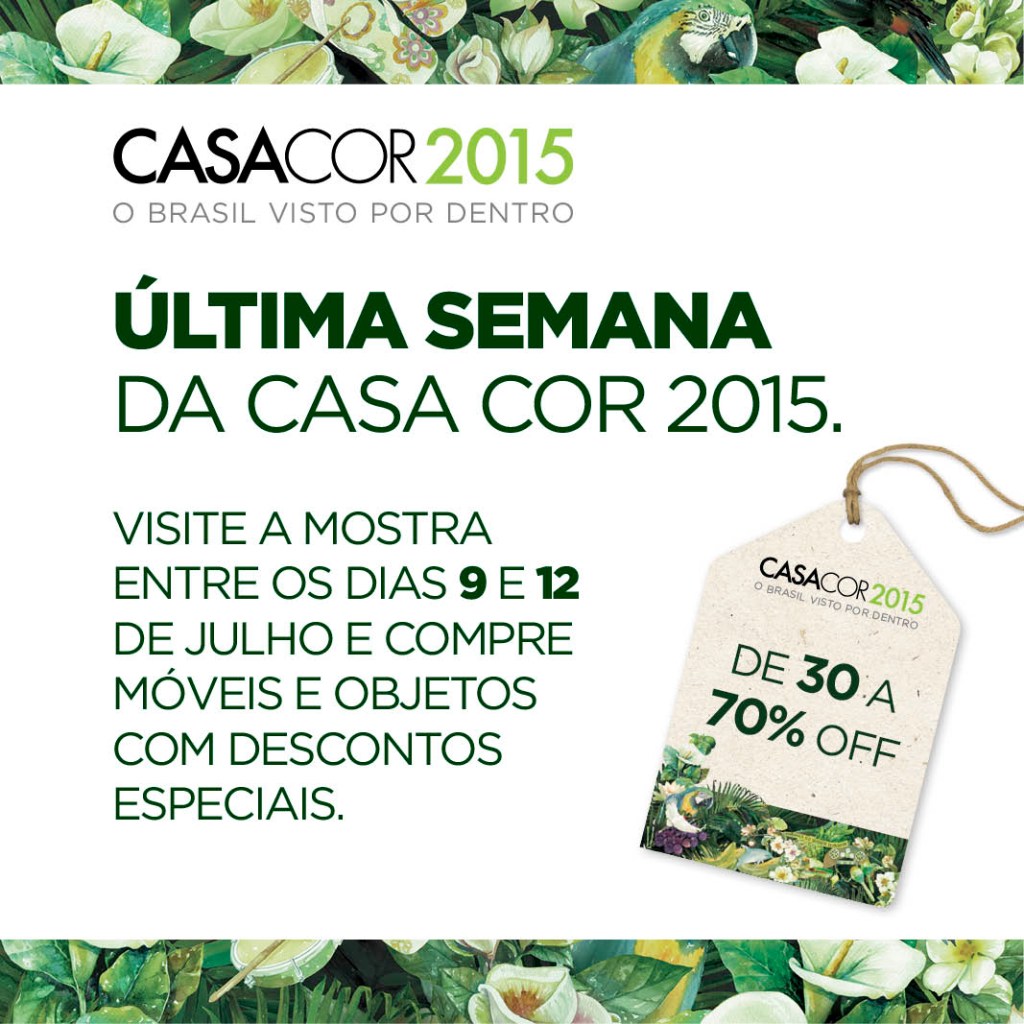 Compre os móveis de CASA COR com desconto