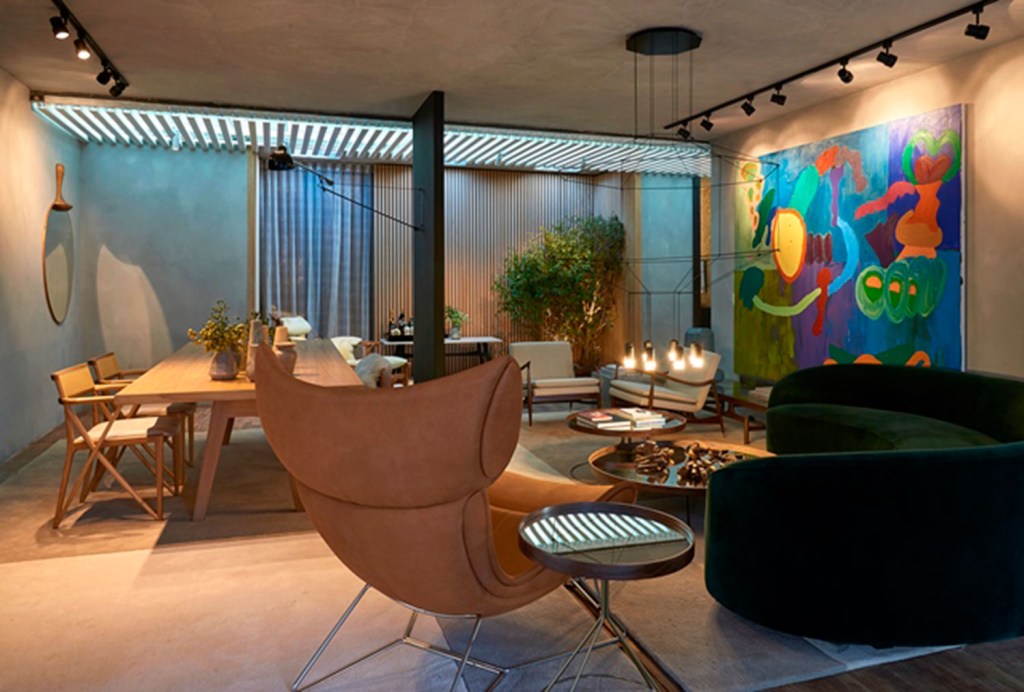CASA COR MG: Tapetes dividem e limitam áreas de ambiente integrado
