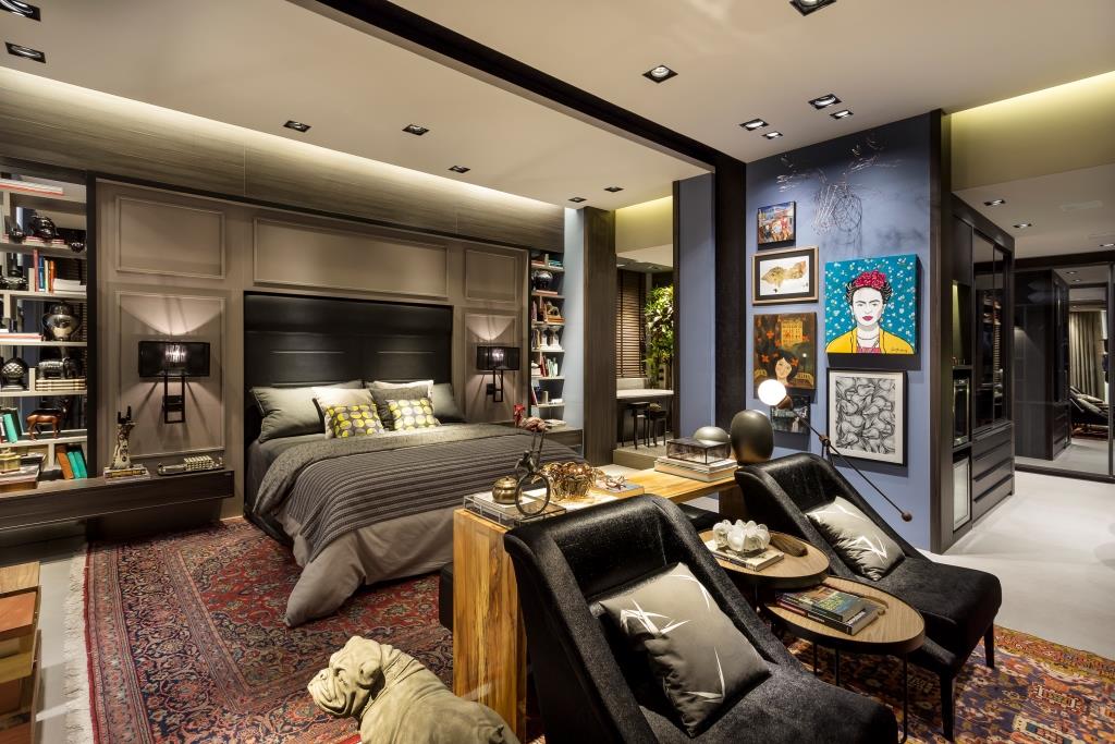 Suíte de 61 m² masculina e aconchegante