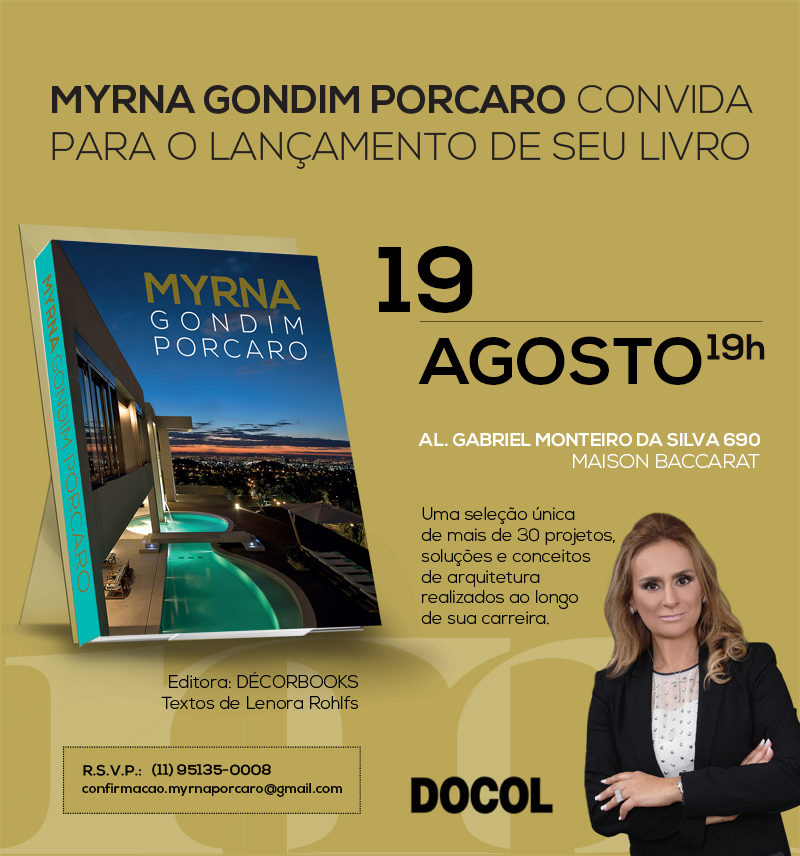 Myrna Porcaro reúne mais de 30 projetos em livro