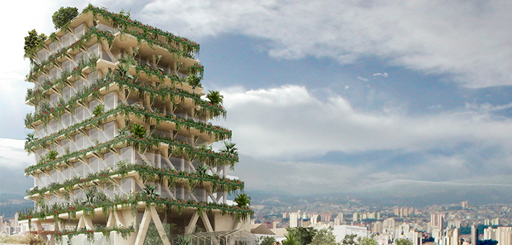 urban-forest-amata-Tryptique Bienal de Veneza: prédio escalonado e de madeira da Vila Madalena