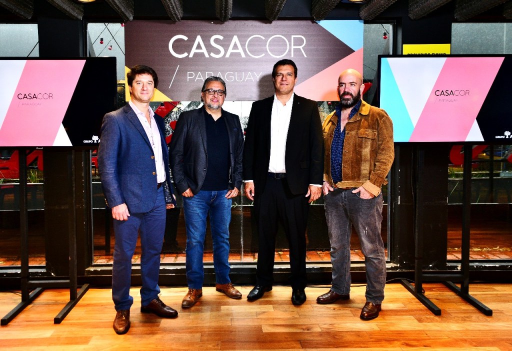 Leonardo Marchiori, Cesar Aquino, Pablo Tome e Nicolas Colaso CASACOR Paraguai 2018 dá início às atividades com festa de lançamento!